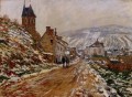 Der Weg in Vetheuil im Winter Claude Monet
